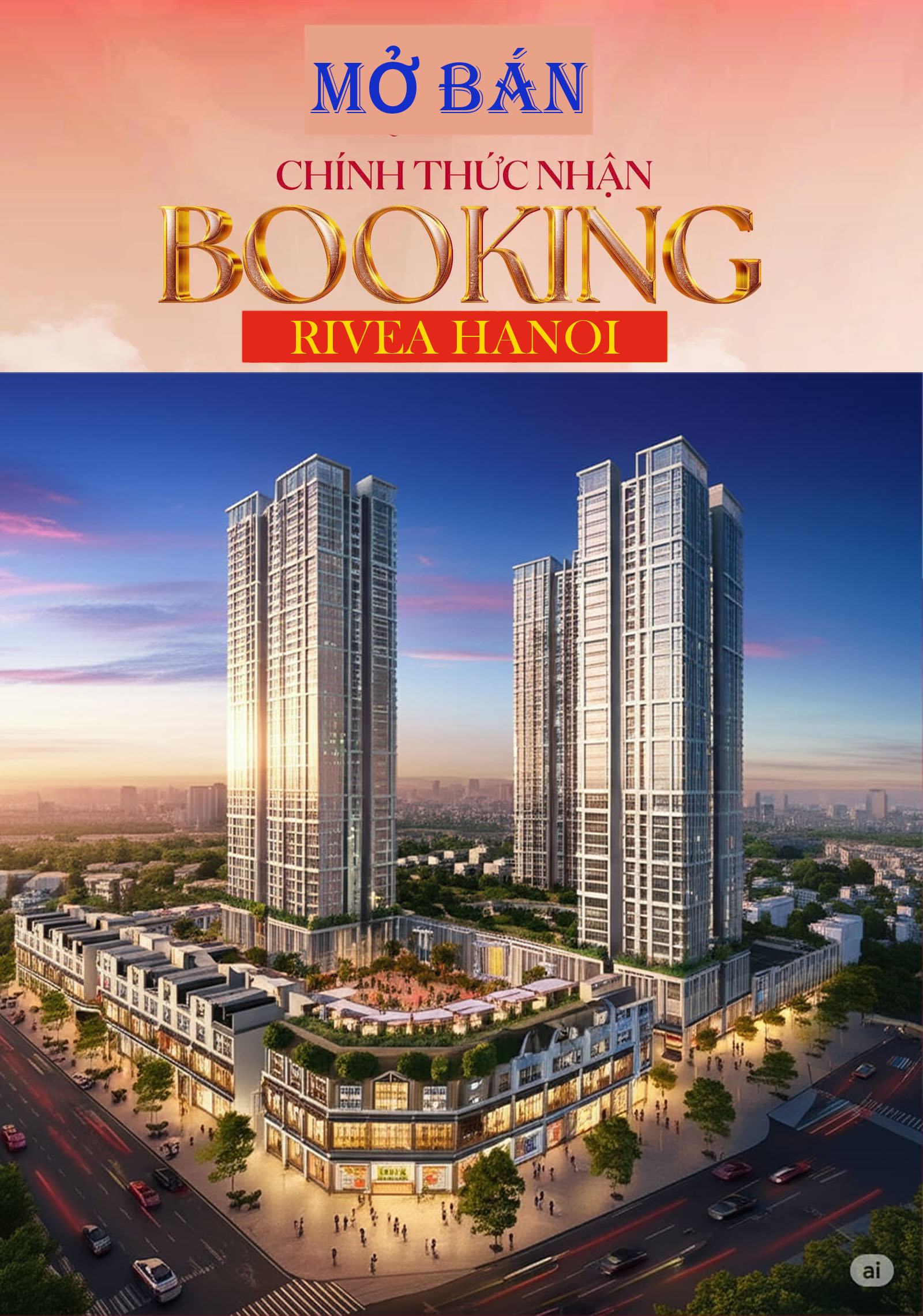 Booking căn hộ Rivea Hanoi